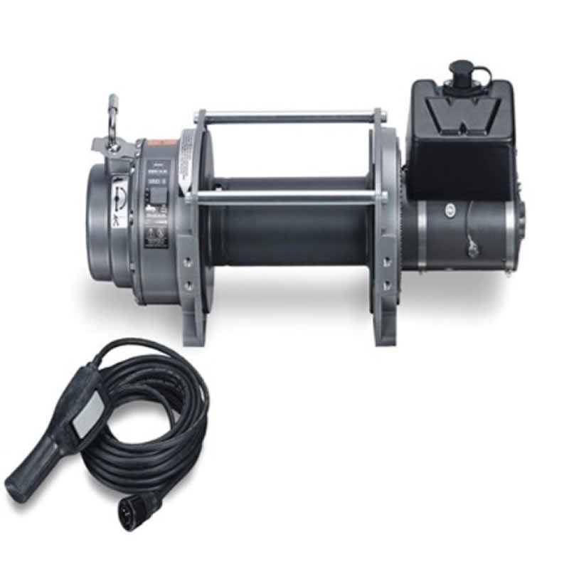 INDUSTRIAL 18000LB 24V WINCH WITH CABLE AND FAIRLEAD